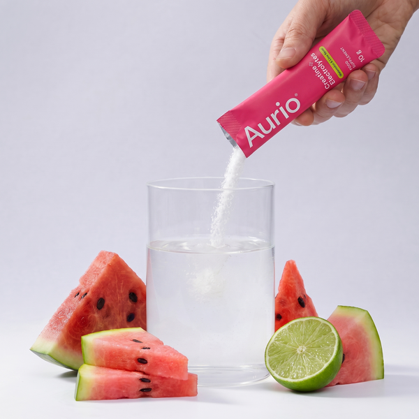AURIO® Creatine + Electrolytes, 25 Stick Packs, 250g