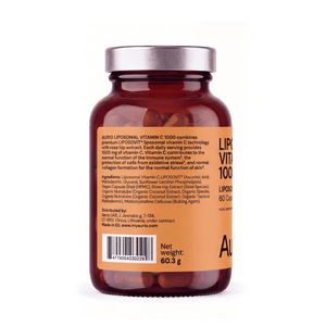 Aurio liposominis vitaminas C 1000 mg, 60 kapsulių