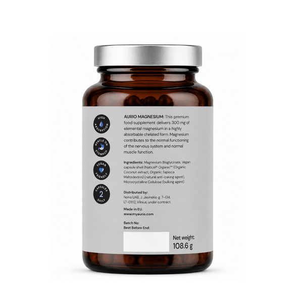 Aurio magnio bisglicinatas 300 mg, 120 kapsulių