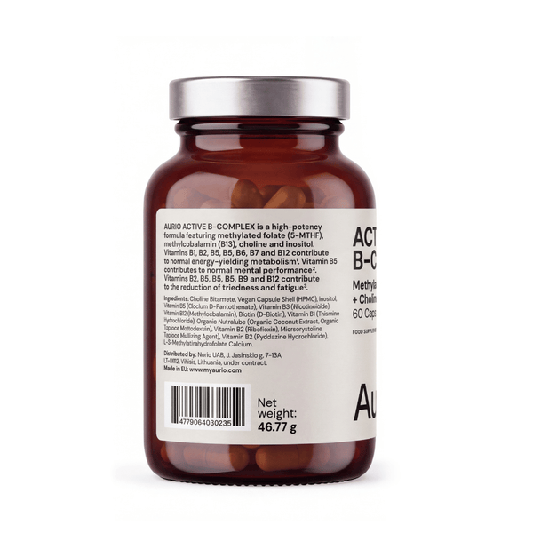 Aurio BioActive B-Complex, 60 Capsules
