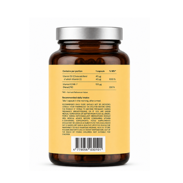 Aurio vitaminas D3 + K2 4000 TV + 150 µg, 120 kapsulių