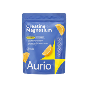 AURIO® Creatine + Magnesium Bisglycinate, 25 Stick Packs, 162.5g