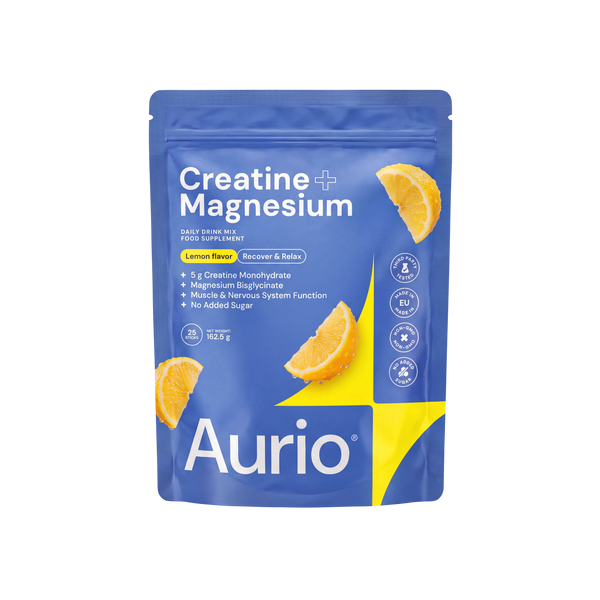 AURIO® Creatine + Magnesium Bisglycinate, 25 Stick Packs, 162.5g